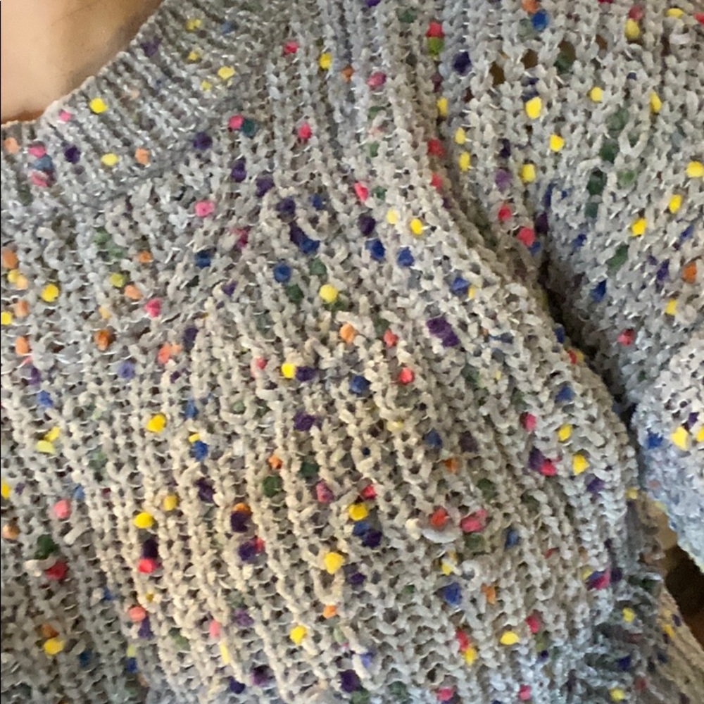 Crop confetti sweater